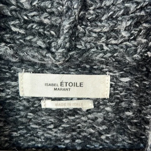 Isabel Marant Hamilton Grey Marled Oversized Cardigan Sweater - Picture 4 of 6